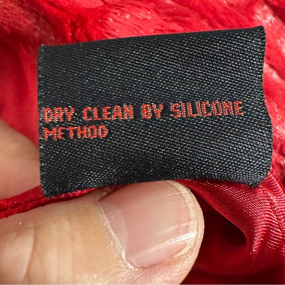 Adrienne Landau red faux fur 2X coat, snakeskin pattern, fall, autumn - Picture 11 of 13